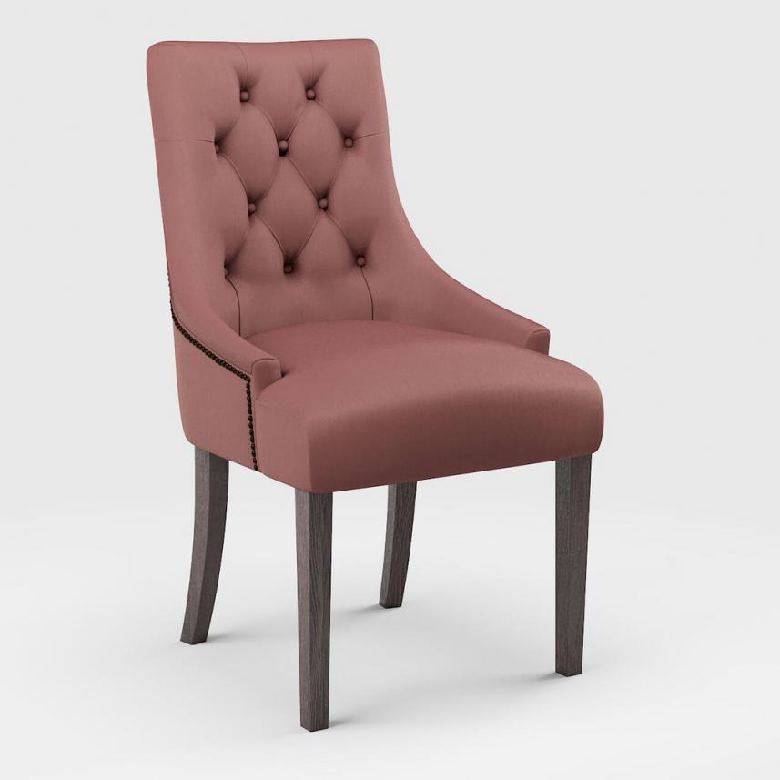 tkanina tapicerska łatwego czyszczenia na krzesła i fotele - plusz brudny róż