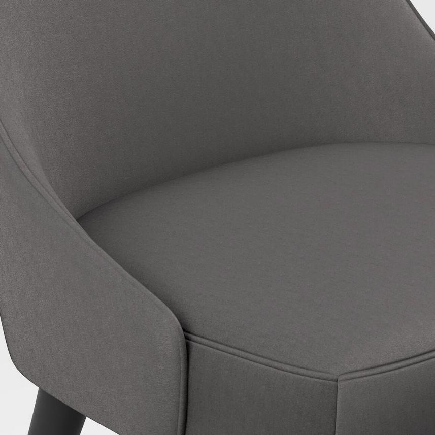 tkanina tapicerska łatwego czyszczenia na krzesła i fotele - plusz grafit, szary