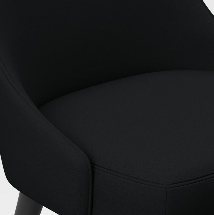 tkanina tapicerska łatwego czyszczenia na krzesła i fotele - plusz czarny