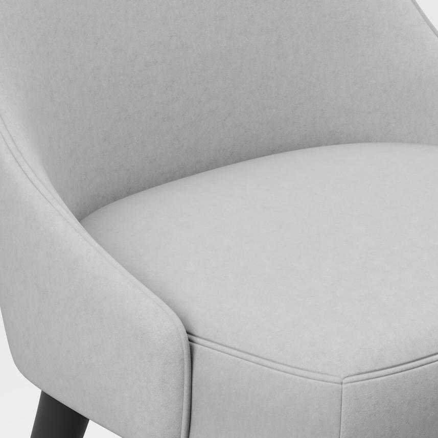 tkanina tapicerska łatwego czyszczenia na krzesła i fotele - plusz szary, popiel