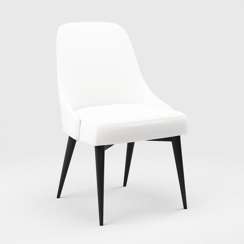 tkanina tapicerska łatwego czyszczenia na krzesła i fotele - plusz biały