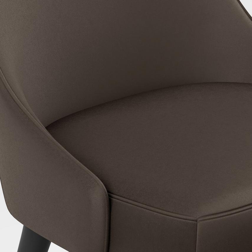 tkanina tapicerska łatwego czyszczenia na krzesła i fotele - plusz brąz