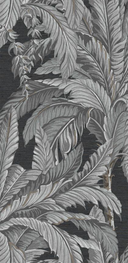tapeta ścienna z duże palmy - szary - Genesis 112019