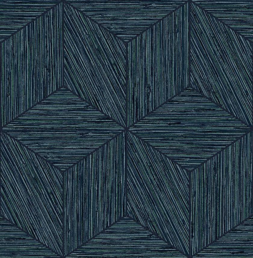 tapeta ścienna z motywem geometrycznym  - turkus - Genesis 111728