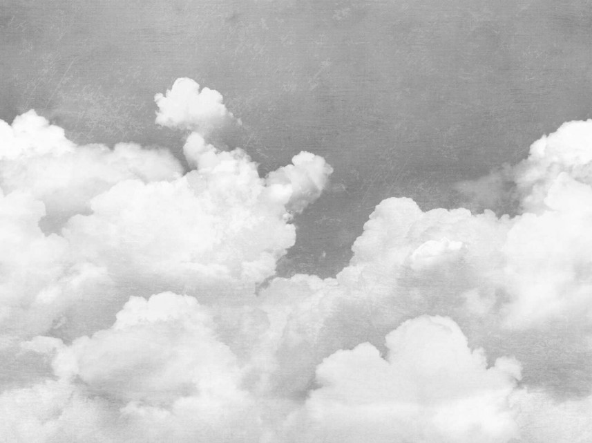 Fototapeta ścienna na wymiar-artystyczny wzór w tonacji szarej - Cuddle-Clouds-Graphite
