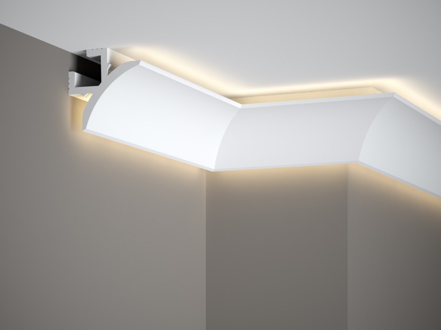Gzyms - listwa sufitowa, oświetleniowa - Mardom Decor QL002- 200 x 8,5 x 8,5 cm - podświetlenie LED
