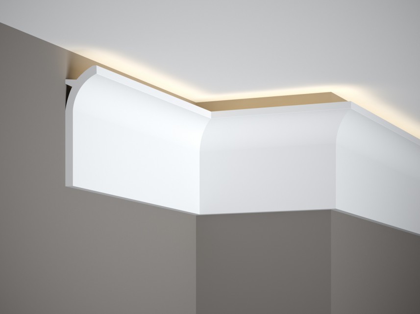 Gzyms - listwa sufitowa, oświetleniowa - Mardom Decor QS011- 200 x 13,5 x 4 cm - podświetlenie LED