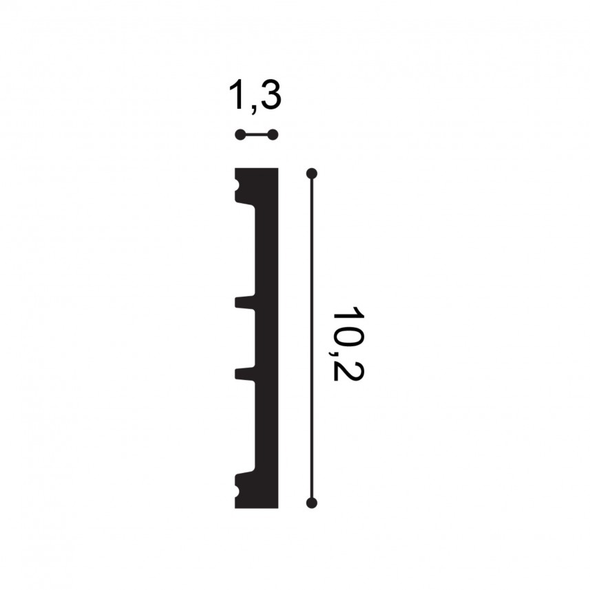 Uniwersalna listwa sufitowa ścienna przypodłogowaSX163 Orac Decor - 200 x 10,2 x 1,3 cm