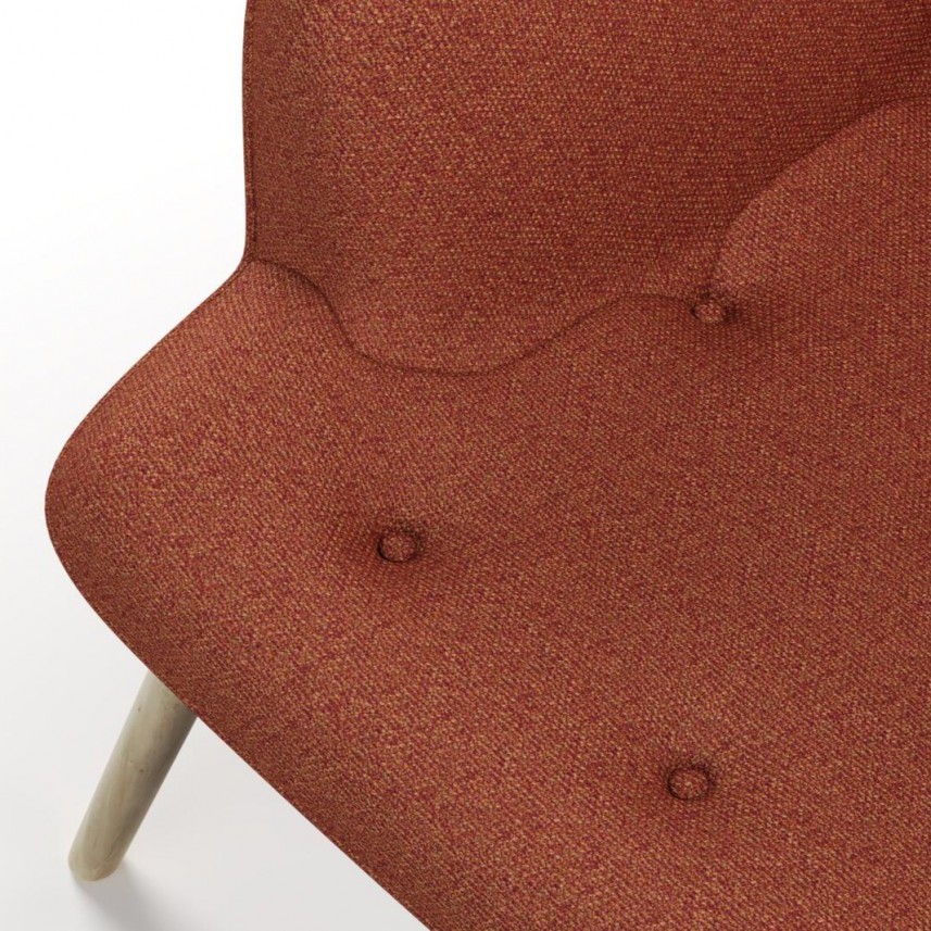 tkanina tapicerska na fotele-łatwego czyszczenia-antybakteryjna-ceglany