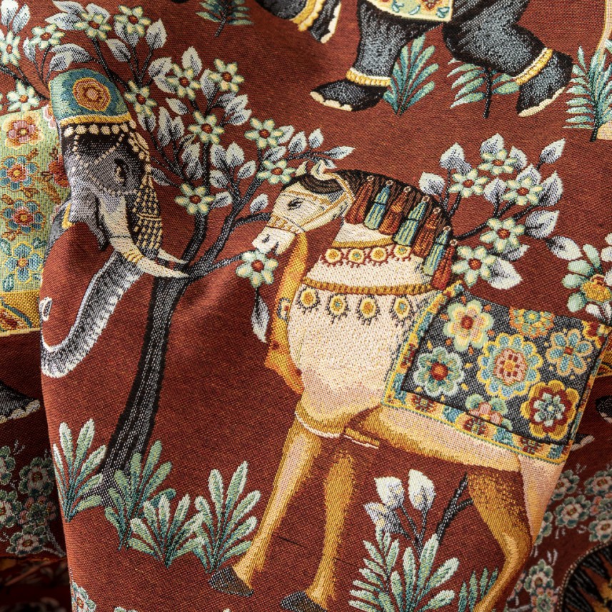 Bohemian Rhapsodi 2505711-tkanina zasłonowa i tapicerska-styl kolonialny-brąz