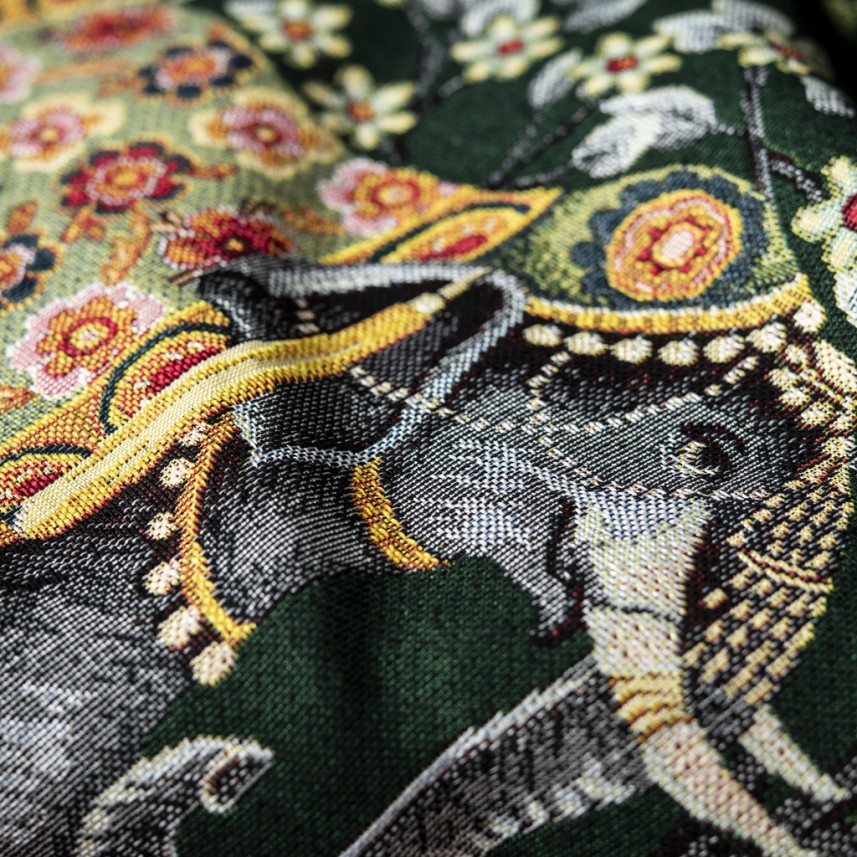 Bohemian Rhapsodi 2505712-tkanina zasłonowa i tapicerska-styl kolonialny-zielony