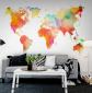 Fototapeta na ścianę kolorowa mapa świata-aranżacja