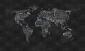 Czarno biała fototapeta ścienna - mapa świata - zdjęcie aranżacyjne