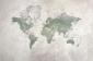 fototapeta ścienna mapa świata w tonacji zielonej - zdjęcie aranżacyjne
