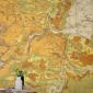 Fototapeta ścienna mapa świata w kolorach ziemi - Aranżacja