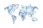 Fototapeta ścienna niebieska Mapa świata-Widok wzoru