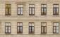 Fototapeta ścienna- budynek - brązowe okna - wzór powtarzalny - wzór