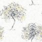 tapeta ścienna - Holden Kaleidoscope - wzór drzewa -  żółty - szary 