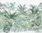 zielone tropikalne rośliny - fototapeta dżungla -wzór