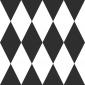 tapeta ścienna Romby - biały, czarny - wzór