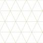 tapeta ścienna geometryczna w trójkąty -  biały, złoty - wzór