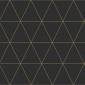 tapeta ścienna geometryczna w trójkąty -  czarny, złoty - wzór