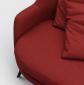 tkanina zasłonowa i obiciowa w jodełkę-sofa zbliżenie-czerwony-bordo