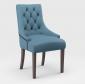 tkanina tapicerska łatwego czyszczenia na krzesła i fotele - plusz turkus, niebieski