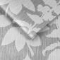 tapeta ścienna w duże liście - zbliżenie - szary- Genesis 111724