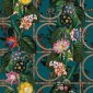tapeta ścienna z motywem kwiatowym - turkus - Holden Cascading Gardens 91432