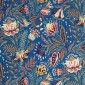 tapeta tapicerska--zasłonowa-folk-niebieski