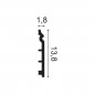 Listwa przypodłogowa SX118 Orac Decor - 200 x 13,8 x 1,8 cm - przekrój
